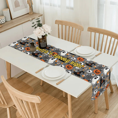 Luxury Halloween Table Drape – 72" Custom Printed Table Decor for Elegant Spooky Settings - De Krys