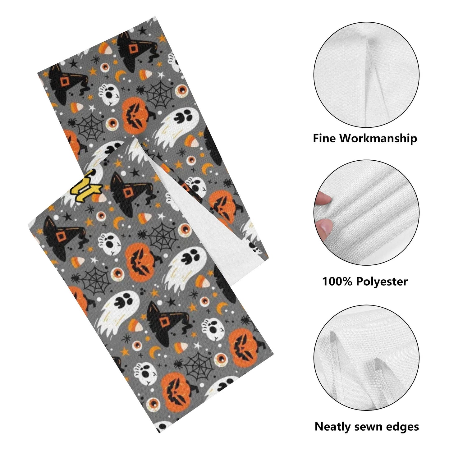 Luxury Halloween Table Drape – 72" Custom Printed Table Decor for Elegant Spooky Settings - De Krys