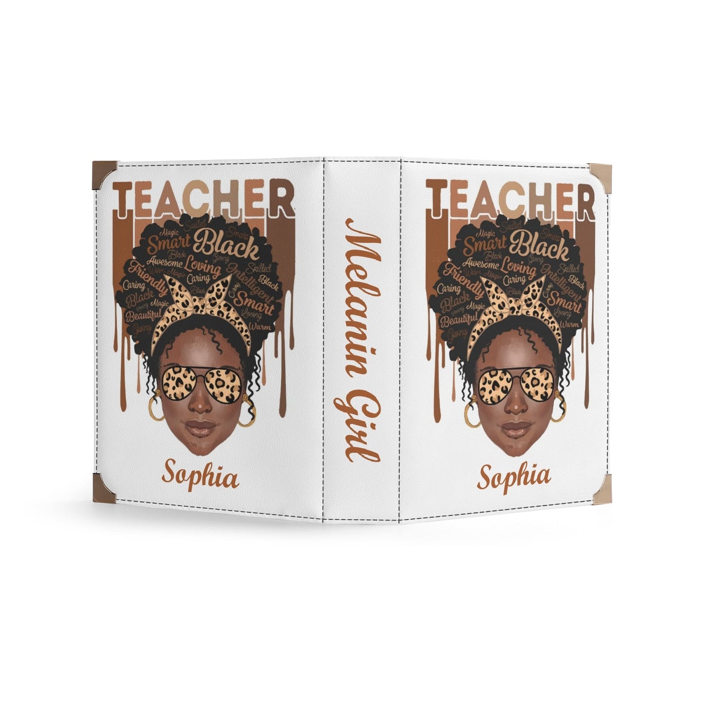 Personalized Teacher Melanin Girl Wallet 👜 Custom Name Afro Pride Purse - De Krys