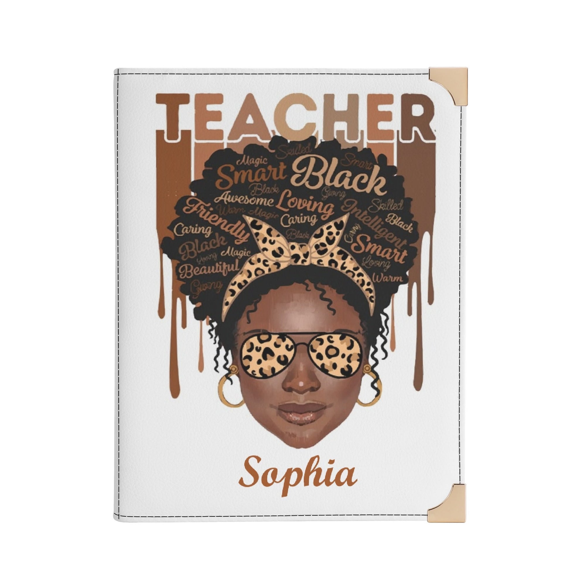 Personalized Teacher Melanin Girl Wallet 👜 Custom Name Afro Pride Purse - De Krys
