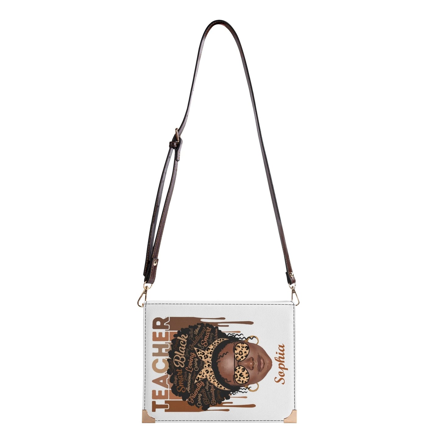 Personalized Teacher Melanin Girl Wallet 👜 Custom Name Afro Pride Purse - De Krys