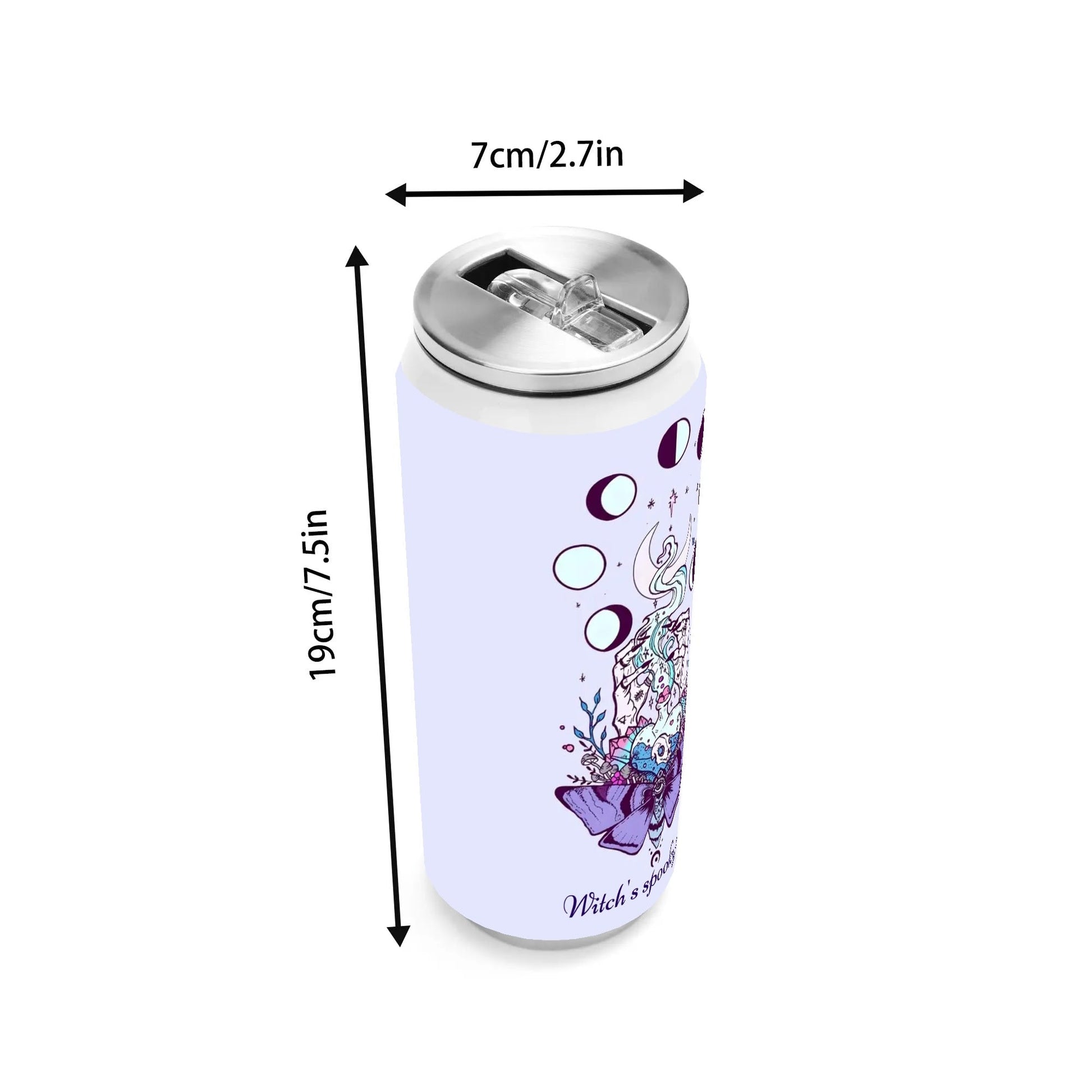 Moon Phase Custom Tumbler – 17oz Gothic Halloween Gift with Celestial Design - De Krys