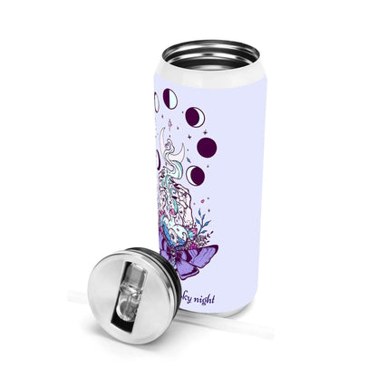 Moon Phase Custom Tumbler – 17oz Gothic Halloween Gift with Celestial Design - De Krys
