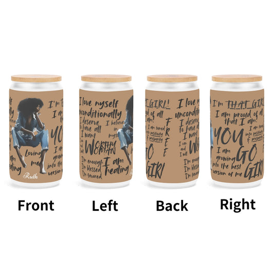 Personalized Afrocentric Affirmation Tumbler • Custom Name Gift - De Krys