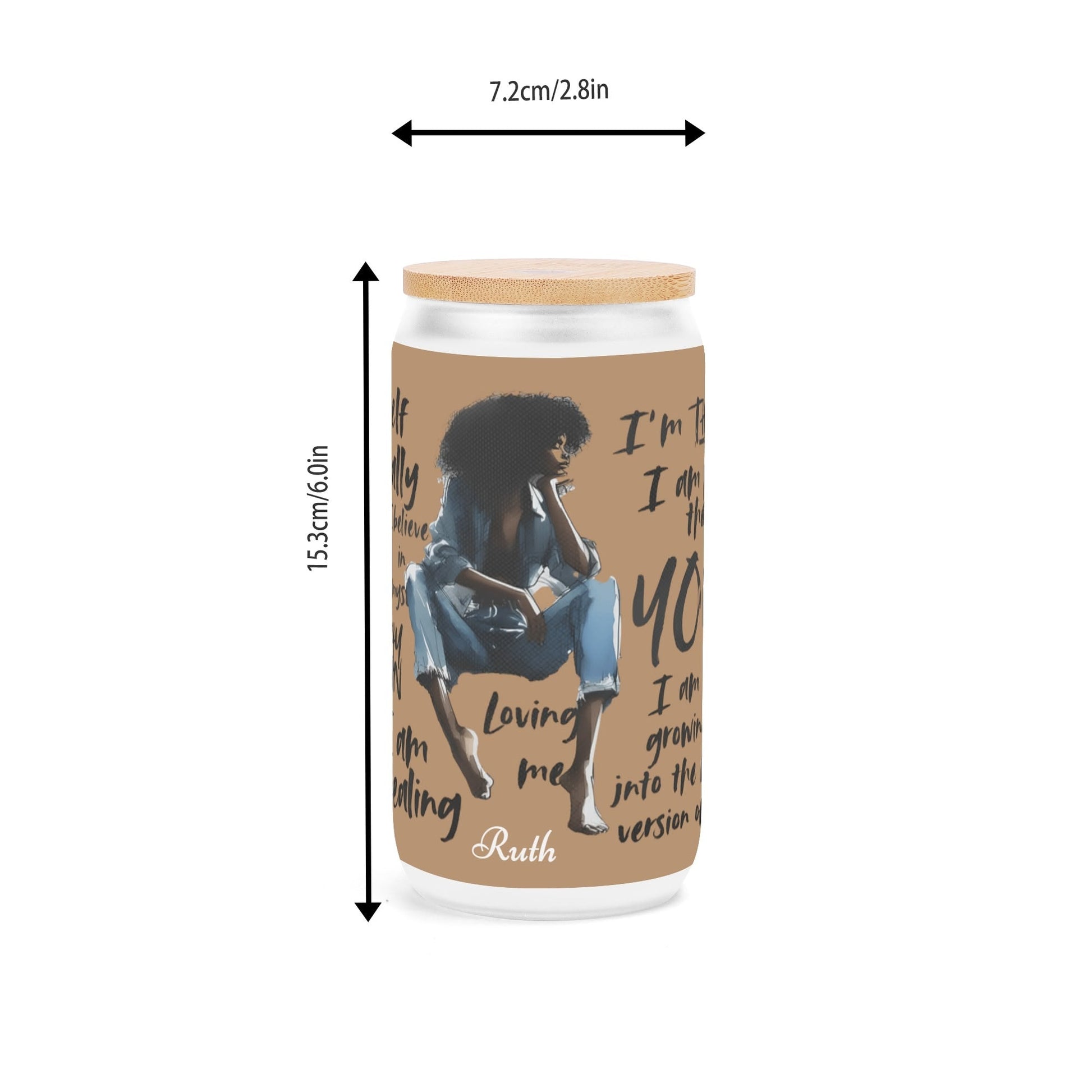 Personalized Afrocentric Affirmation Tumbler • Custom Name Gift - De Krys