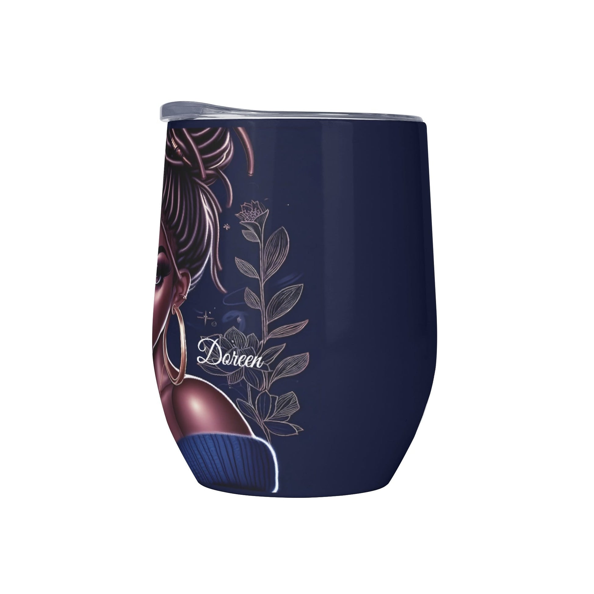 Personalized Afrocentric Tumbler • Custom Black Girl Gift - De Krys
