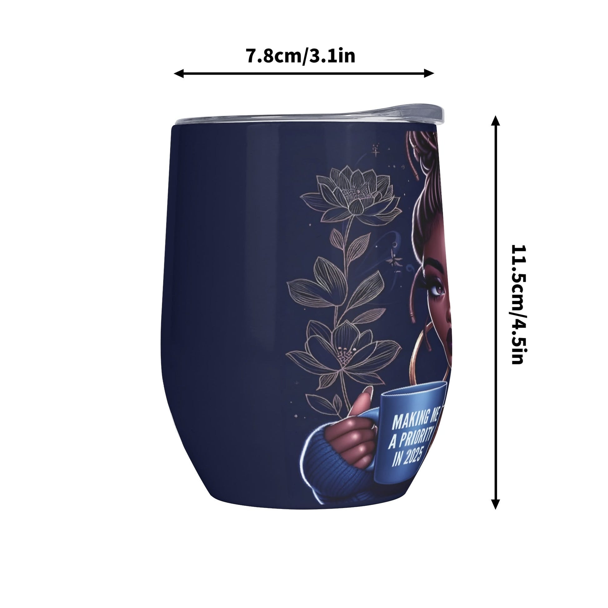 Personalized Afrocentric Tumbler • Custom Black Girl Gift - De Krys