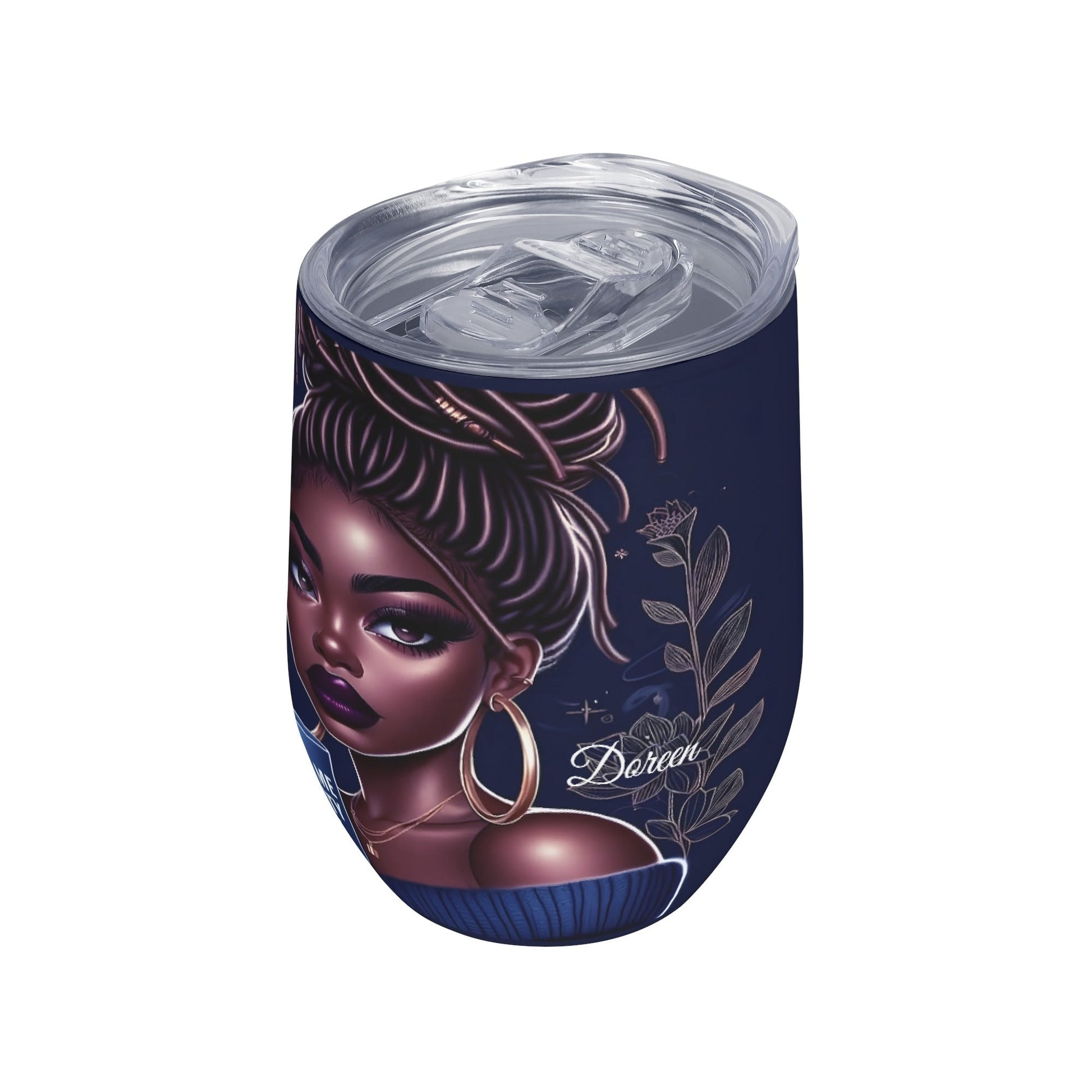 Personalized Afrocentric Tumbler • Custom Black Girl Gift - De Krys