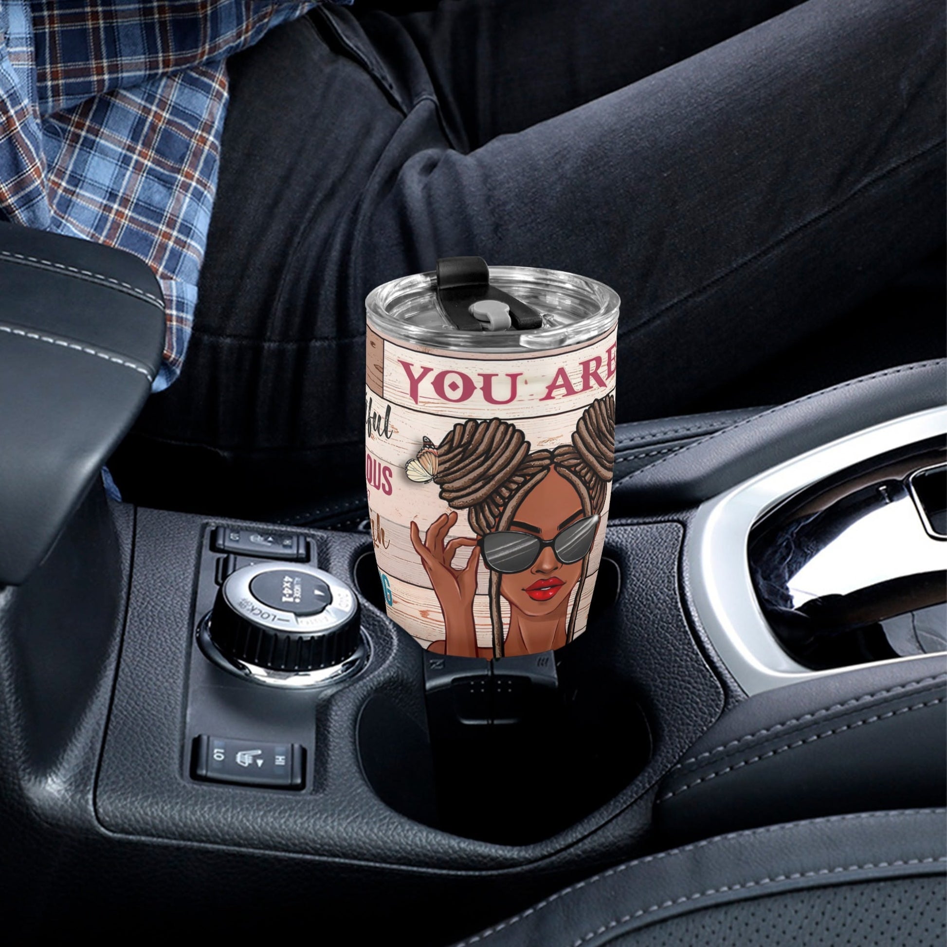 Personalized Afrocentric Tumbler • Custom Black Girl Gift Cup - De Krys