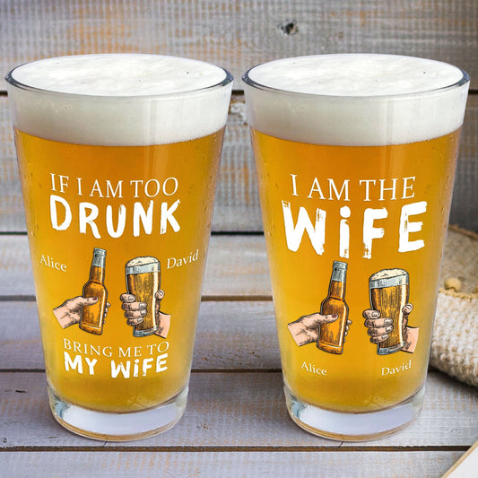 Personalized Drunk Rescue Beer Glass – Custom Husband & Wife - De Krys