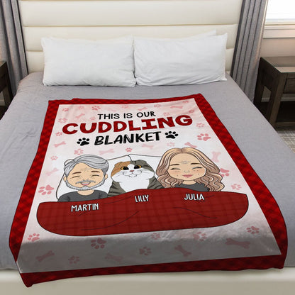 Cozy fleece blanket gift for couples and pet lovers