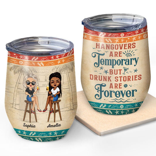 Personalized Friends Wine Tumbler – Beach Bestie Gift | Appreciate the Journey Cup - De Krys