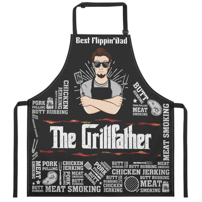 Personalized Grillfather Apron • Custom BBQ Cooking Gift - De Krys