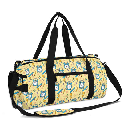 Personalized Kids Duffel Bag | Custom School Travel Bag with Apple & Pencil Theme - De Krys