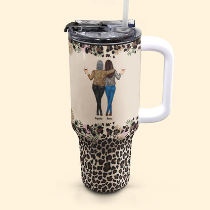 Personalized Leopard‑Print Tumbler for your Loved One – “I Am the Storm” 40oz Travel Mug - De Krys