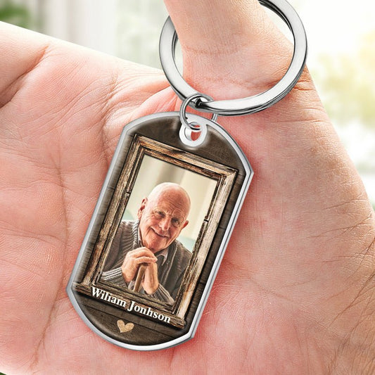 Personalized Memorial Photo Keychain – In Loving Memory - De Krys