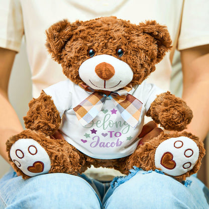 Personalized Name Teddy Bear – Custom Plush Gift - De Krys