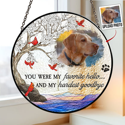 Personalized Pet Memorial Stained Glass Suncatcher - De Krys