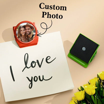 Personalized photo magnetic memo clip holding love note