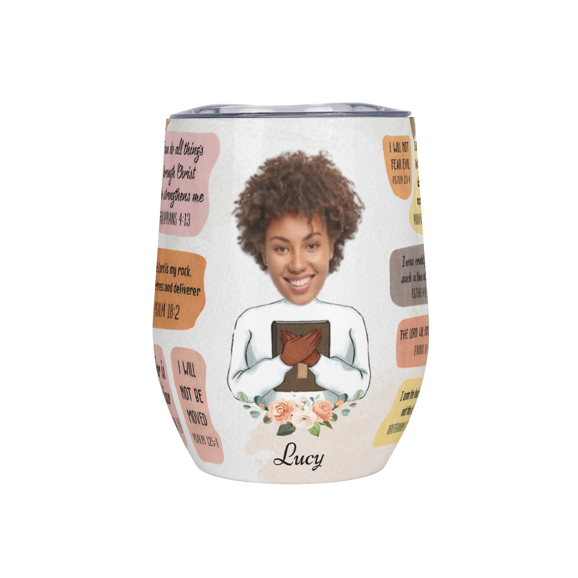 Personalized Scripture Tumbler • Custom Photo Christian Gift - De Krys