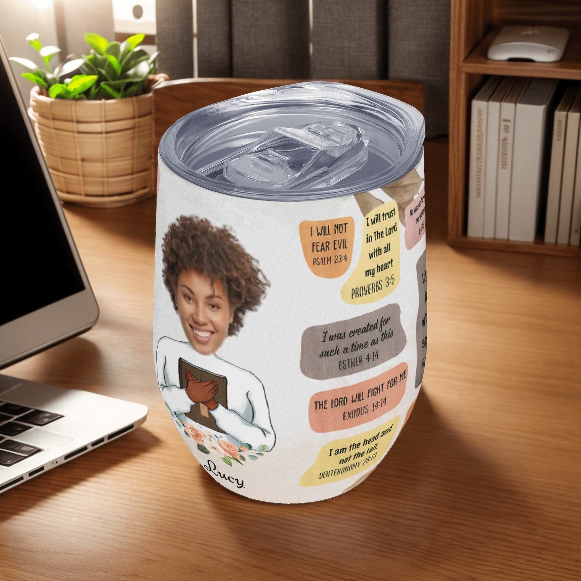 Personalized Scripture Tumbler • Custom Photo Christian Gift - De Krys