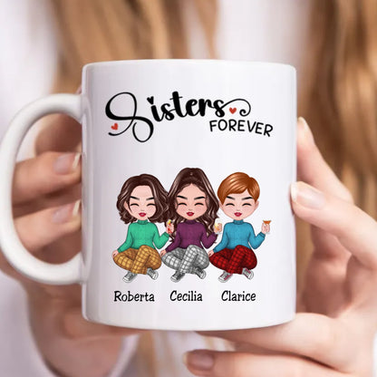 Heartwarming Sisters Forever custom mug gift for best friends and family bonding moments