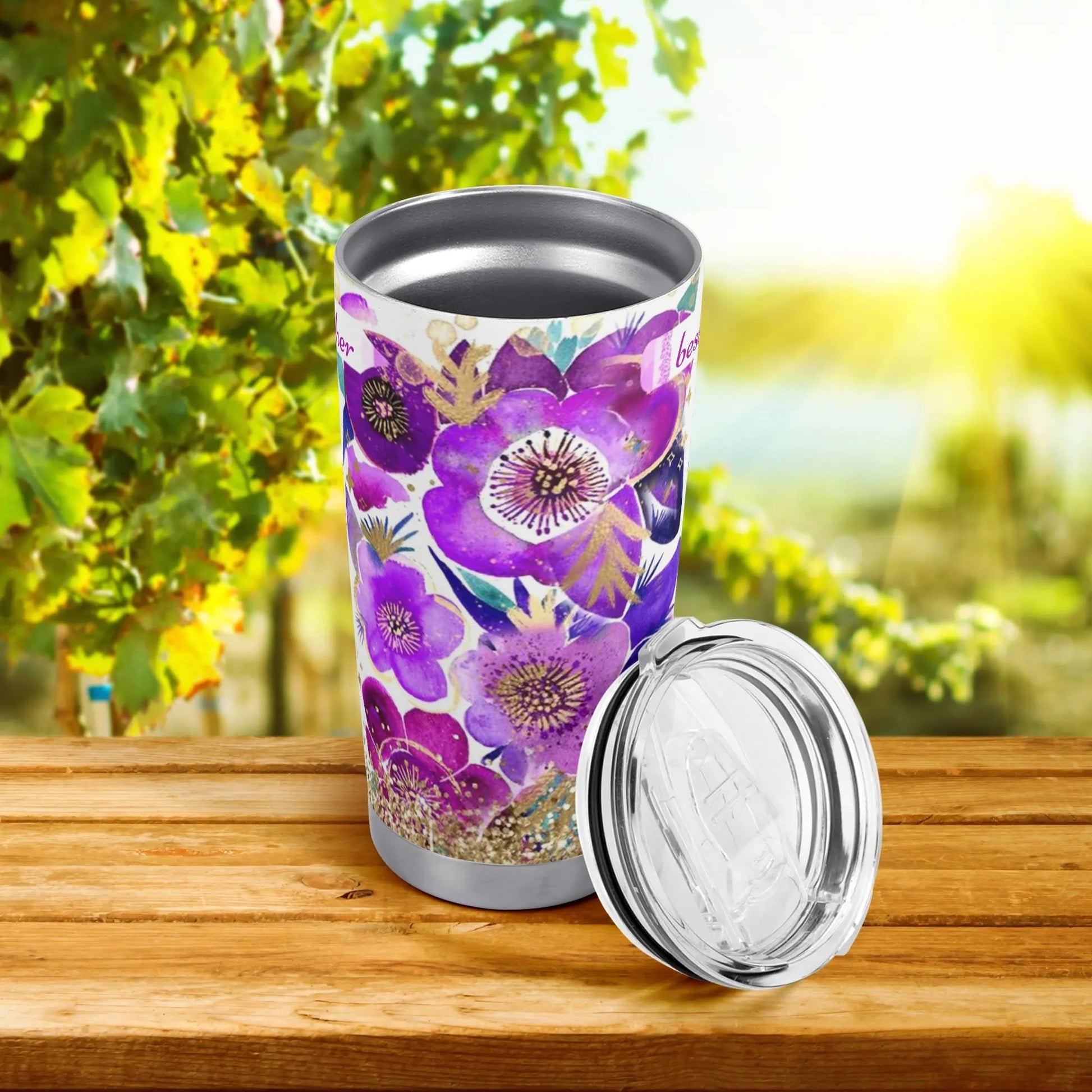 Personalized Teacher Tumbler | Custom Name Floral Gift Cup for Educators - De Krys