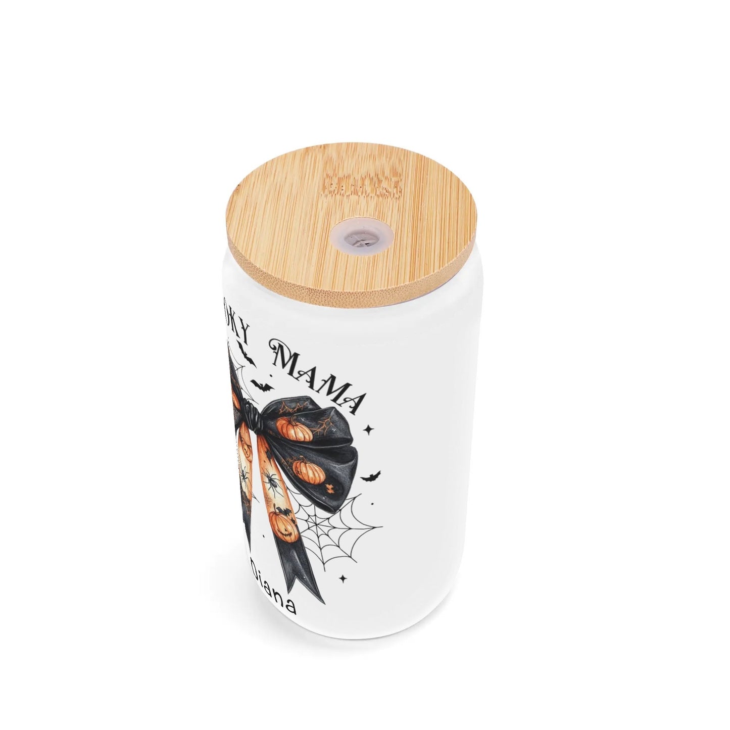 Spooky Mama Halloween Tumbler – Personalized Name | Pumpkin Bow, Spider Webs & Fall Vibes - De Krys