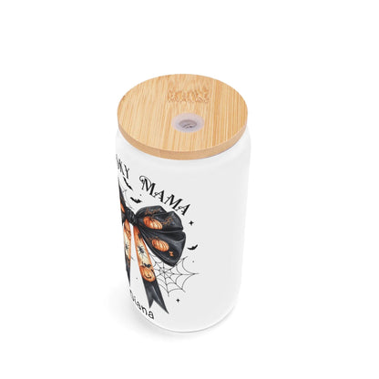 Spooky Mama Halloween Tumbler – Personalized Name | Pumpkin Bow, Spider Webs & Fall Vibes - De Krys