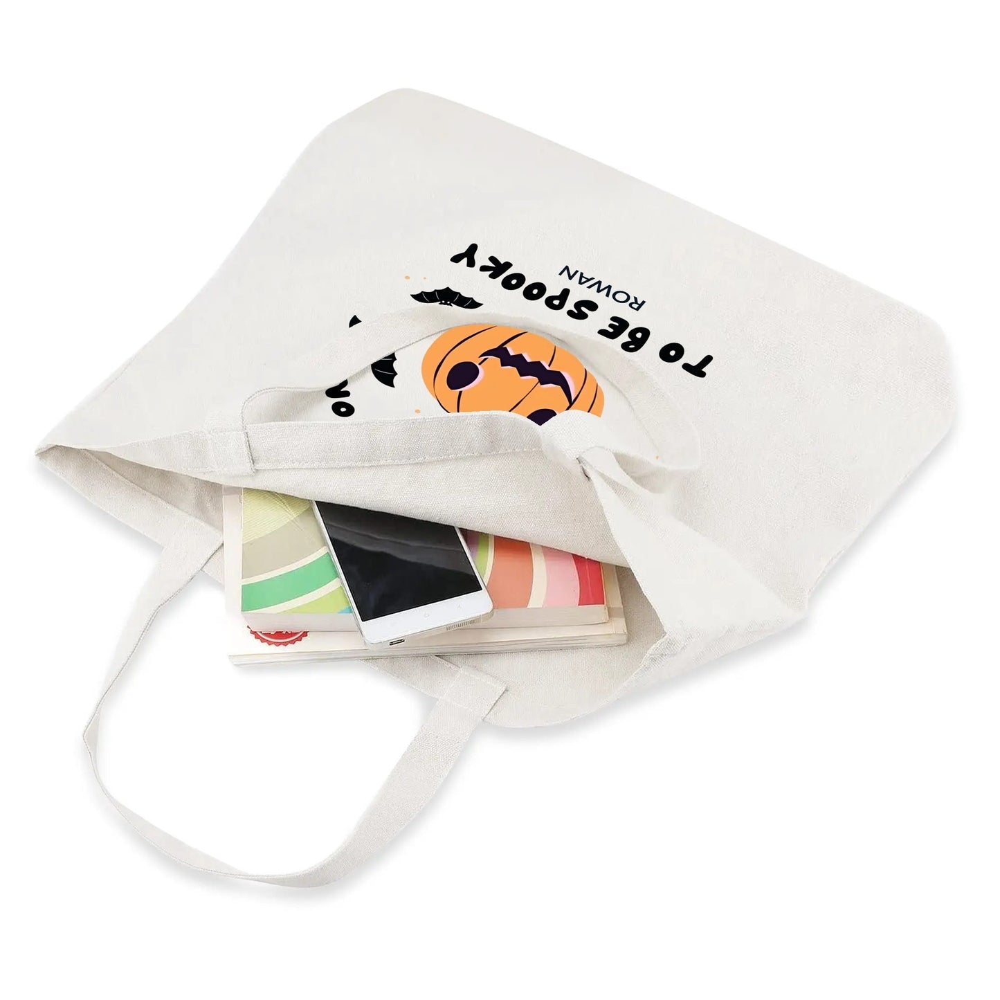 Tis the Season to Be Spooky – Personalized Halloween Pumpkin Tote Bag - De Krys