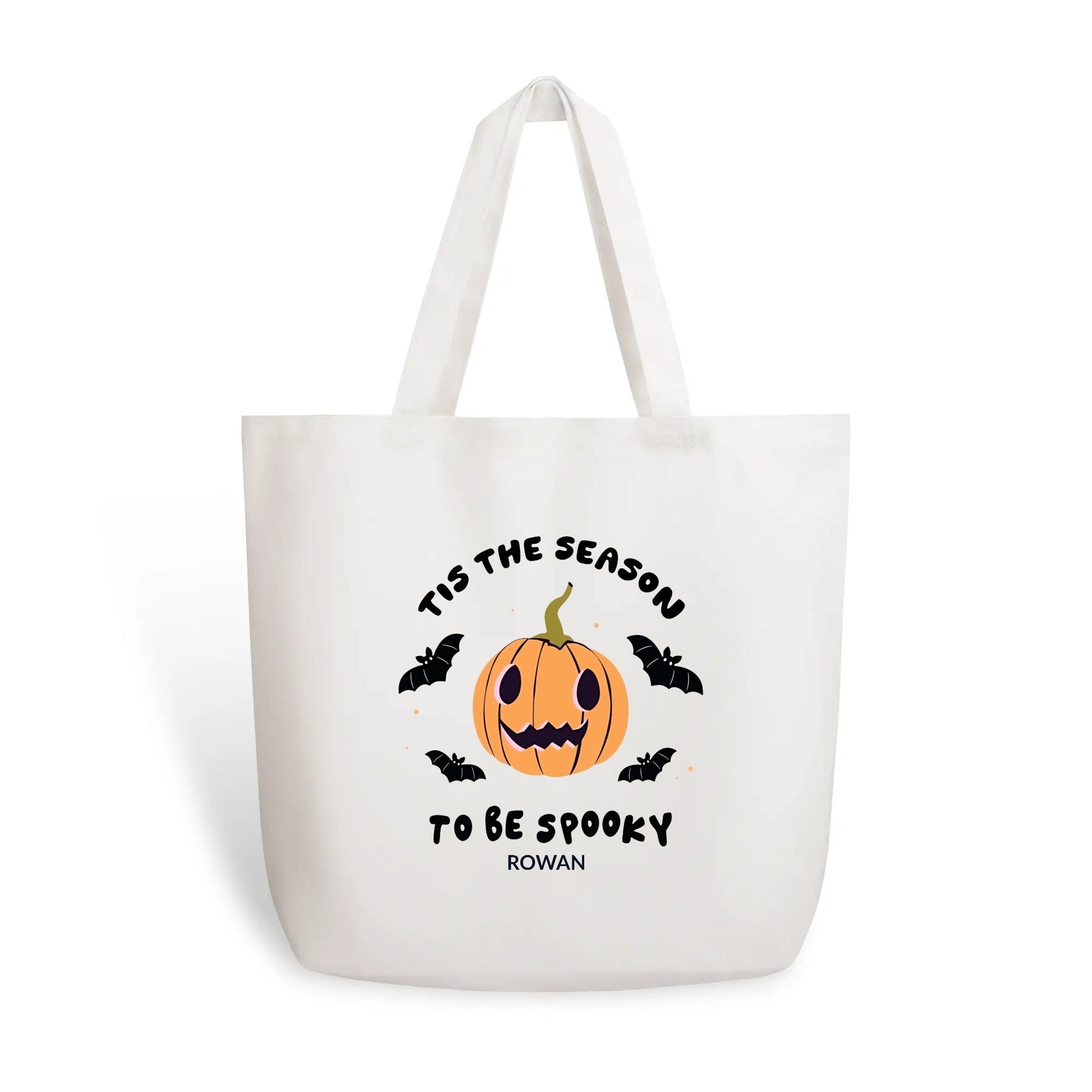 Tis the Season to Be Spooky – Personalized Halloween Pumpkin Tote Bag - De Krys