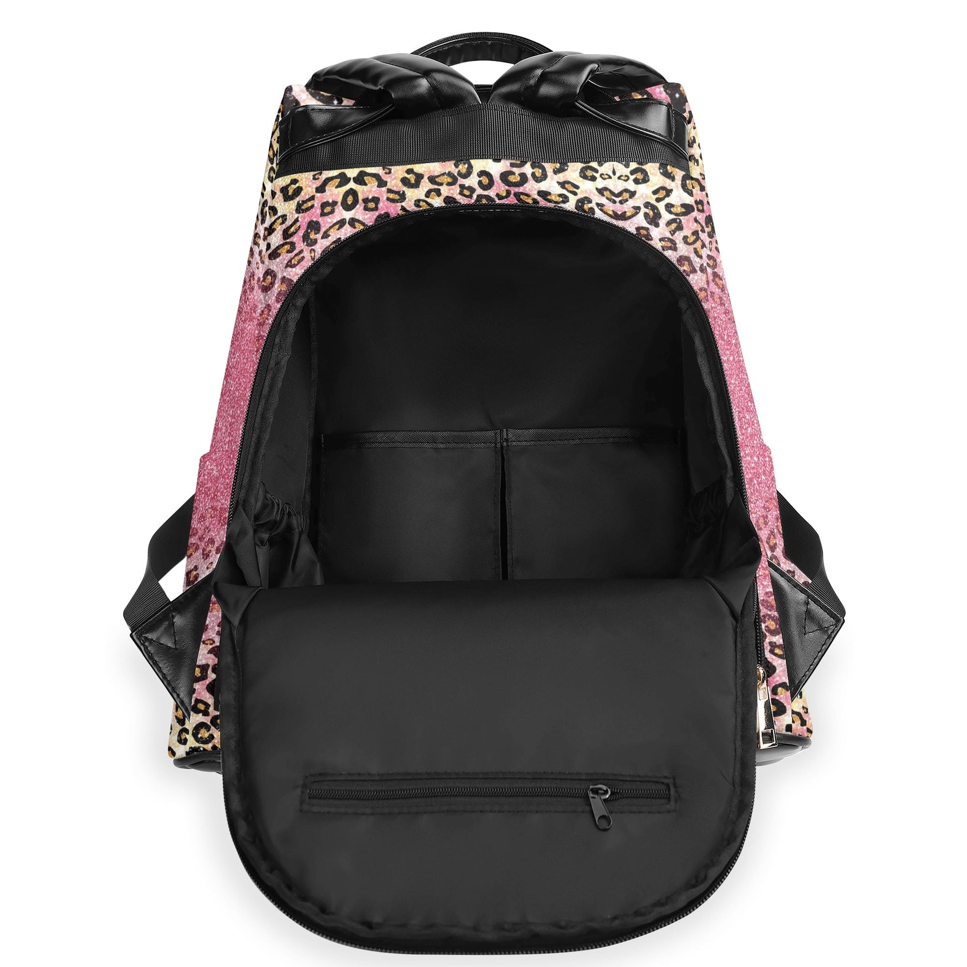 Wake Pray Slay Personalized Backpack 🎀 Custom Name Glitter Leopard Bag - De Krys