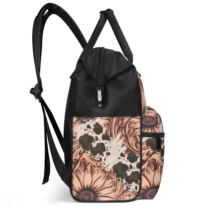 Wife Mom Boss Personalized Backpack – Custom Name Floral Bag for Women Balancing It All - De Krys