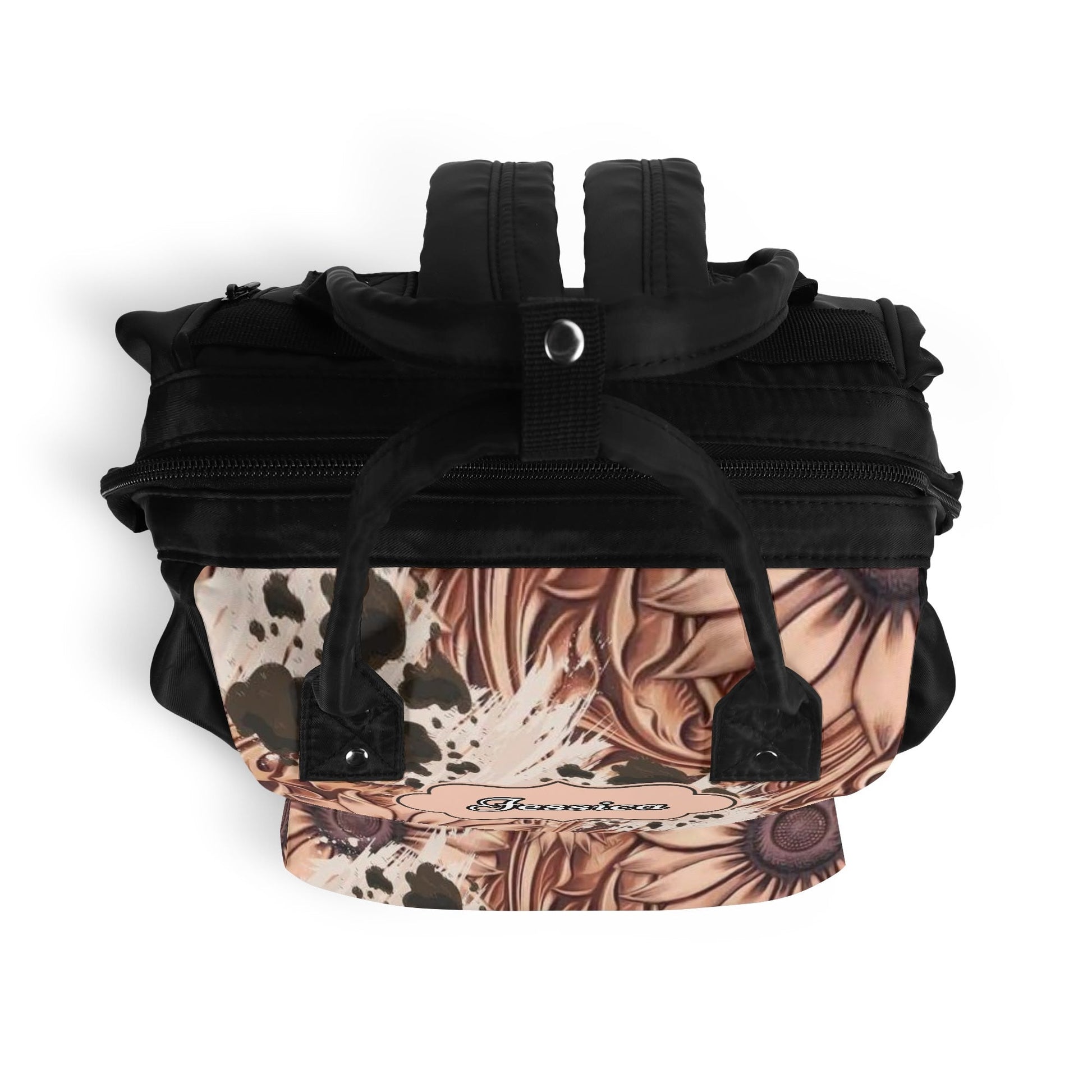 Wife Mom Boss Personalized Backpack – Custom Name Floral Bag for Women Balancing It All - De Krys